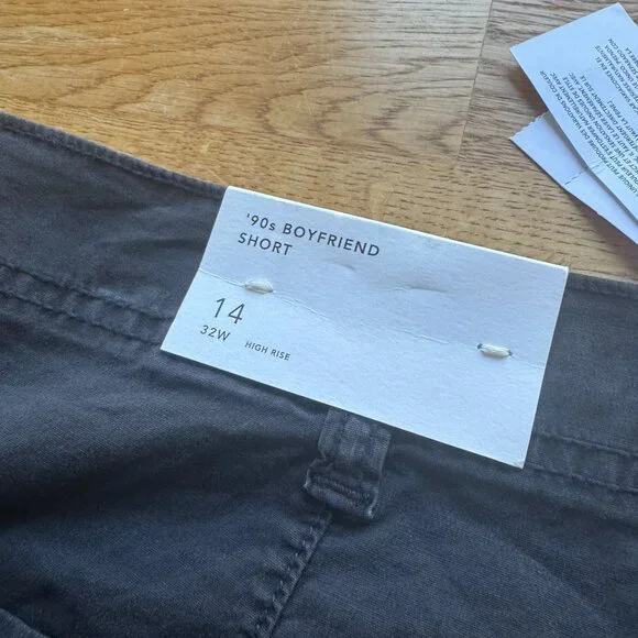 American Eagle 90s Boyfriend Cargo Shorts Black Size 14 NWT - Picture 5 of 10